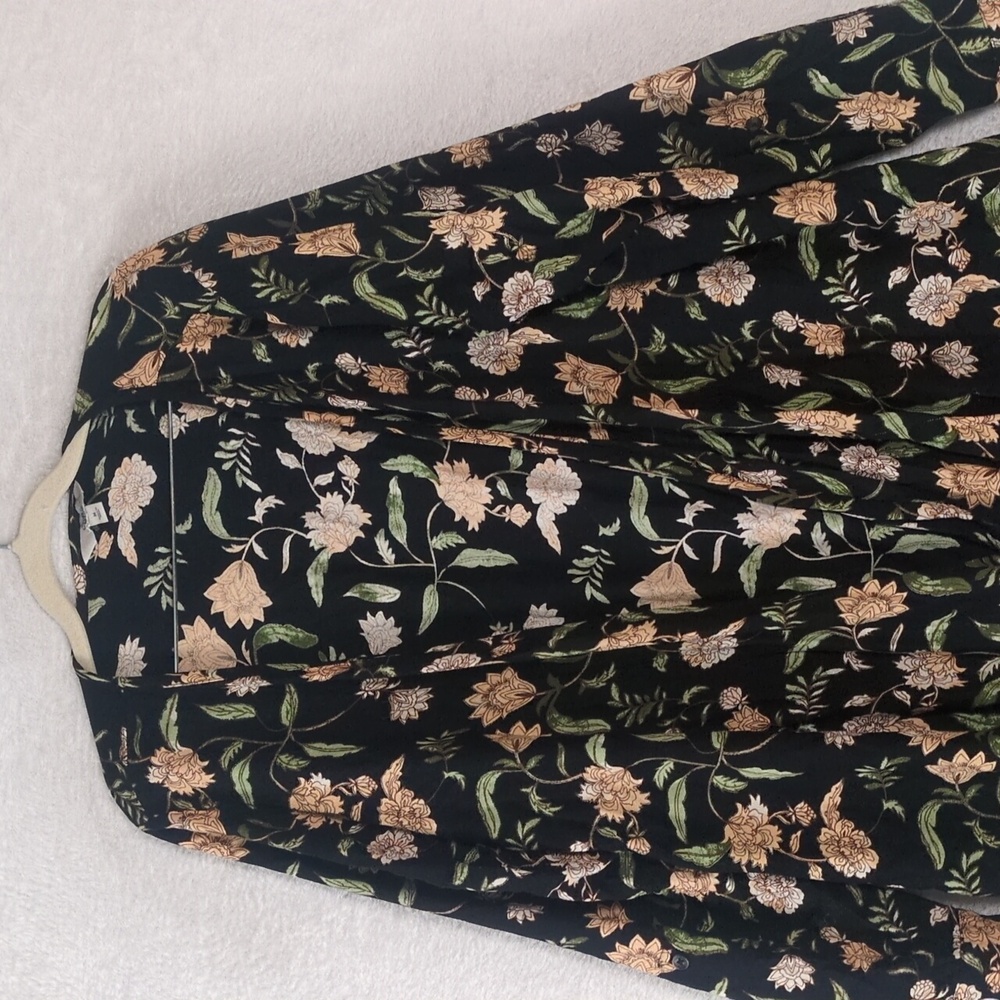 Croft & Barrow Womens Floral Asymmetrical Cardigan Size M - Picture 2 of 7